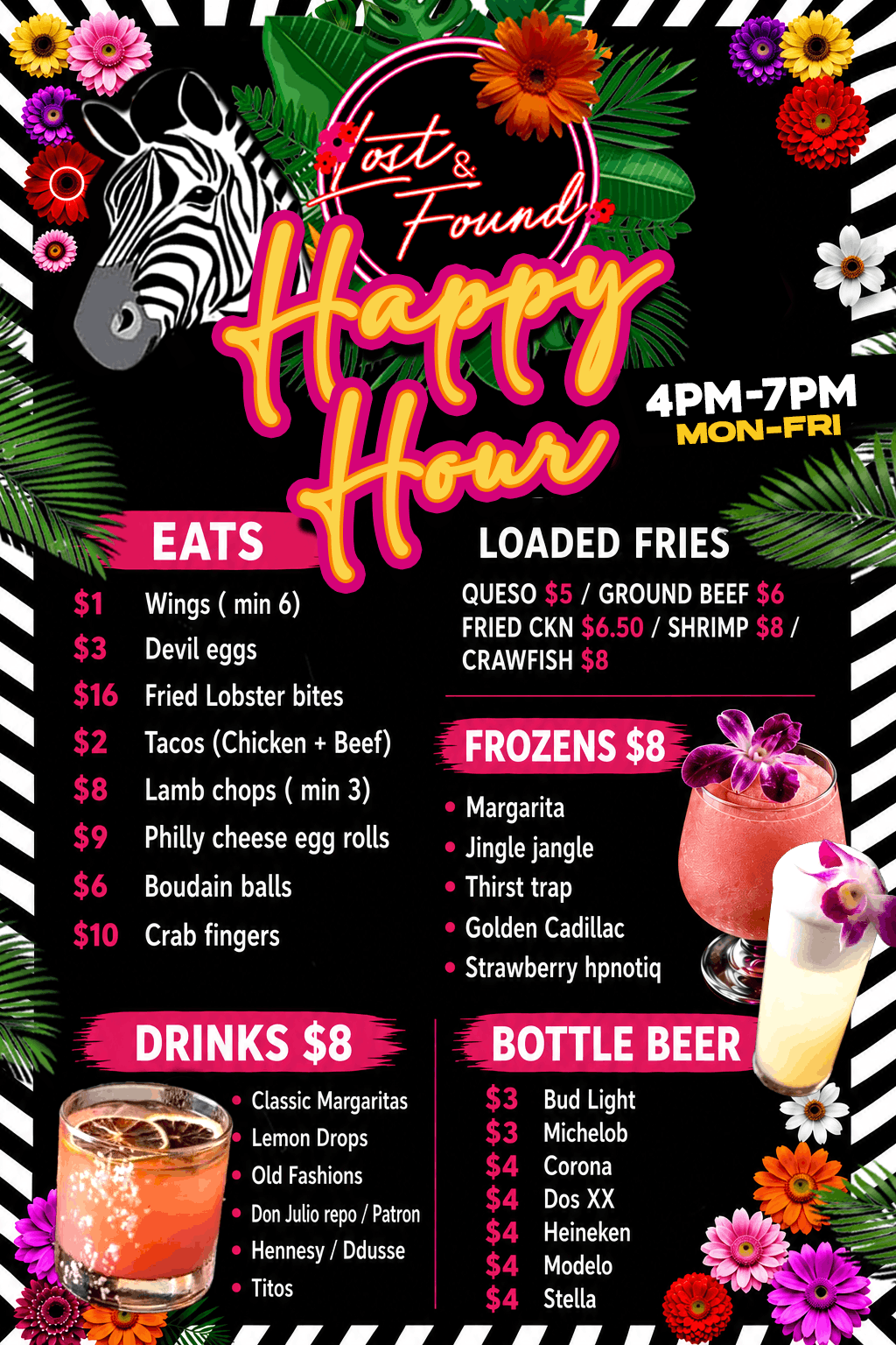 Happy Hours Menu Image